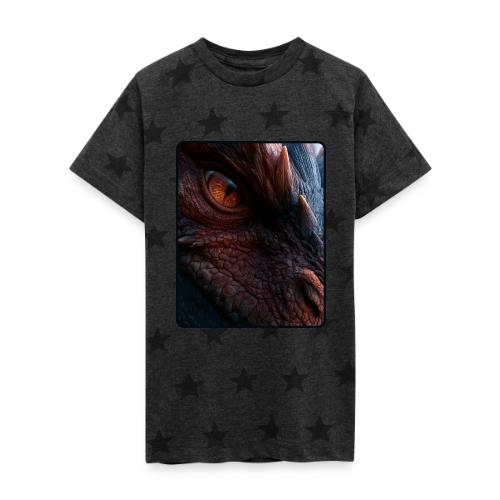 Fierce Ancient Dragon Portrait Design - Kid's 5 Star Print T-Shirt