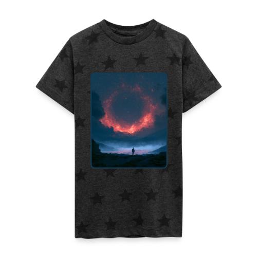 Supernova Reflection Space Scene - Kid's 5 Star Print T-Shirt