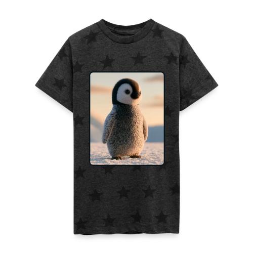 Cute Penguin Chick Sunrise Design - Kid's 5 Star Print T-Shirt