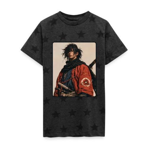 Young Samurai Warrior Portrait - Kid's 5 Star Print T-Shirt