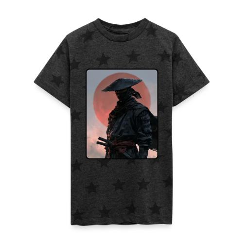 Ninja Warrior Under the Red Sun - Kid's 5 Star Print T-Shirt