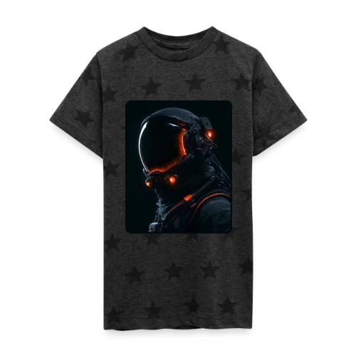 Futuristic Astronaut Helmet - Kid's 5 Star Print T-Shirt