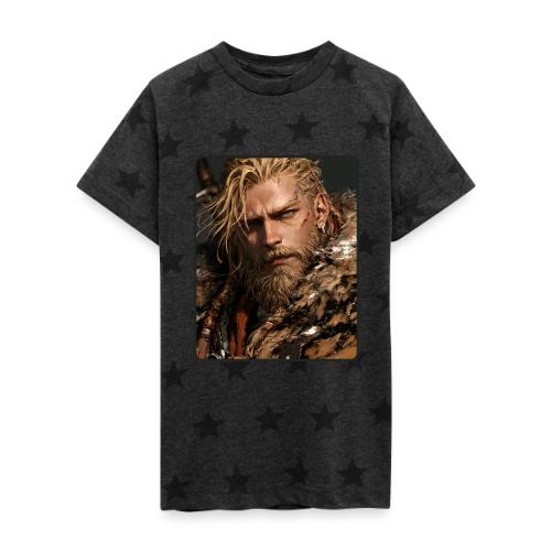 Battle-Scarred Viking Warrior - Kid's 5 Star Print T-Shirt