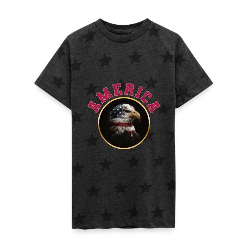 America Soars - Kid's 5 Star Print T-Shirt