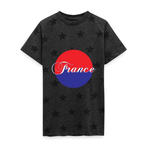 France Tricolore Circle - Kid's 5 Star Print T-Shirt