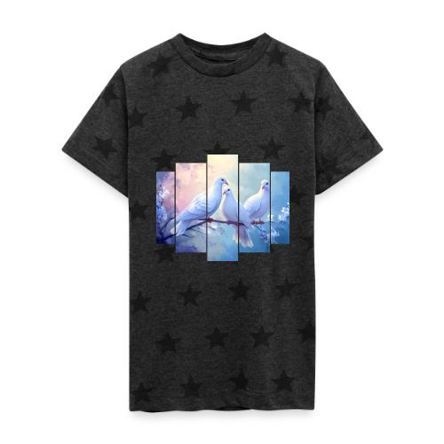 Symbols of Peace and Serenity - Kid's 5 Star Print T-Shirt