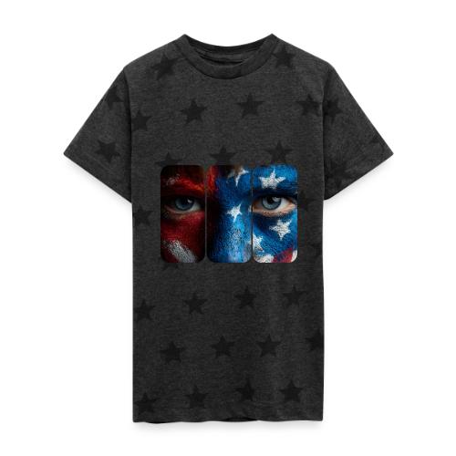 USA: Painted for the Flag - Kid's 5 Star Print T-Shirt