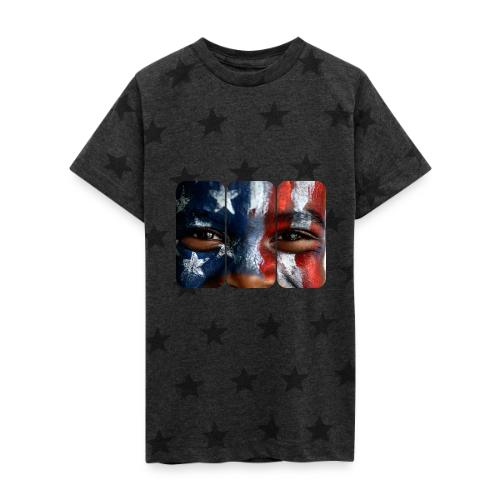 USA: Three Panels of Pride - Kid's 5 Star Print T-Shirt
