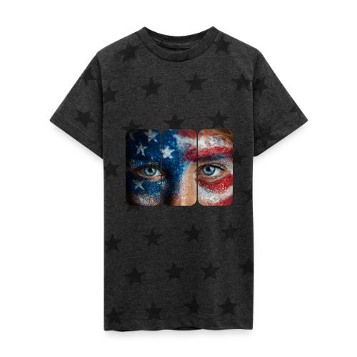 USA: Stars in Her Eyes - Kid's 5 Star Print T-Shirt