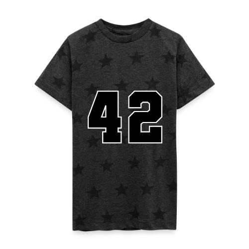Varsity Number 42 Sports Style - Kid's 5 Star Print T-Shirt
