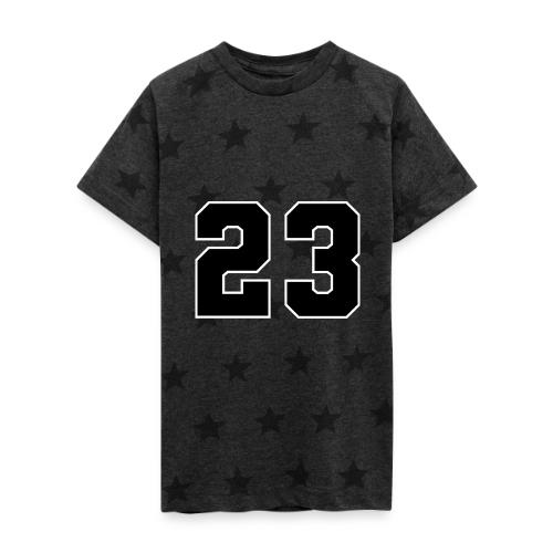 Varsity Number 23 Athletic Style - Kid's 5 Star Print T-Shirt