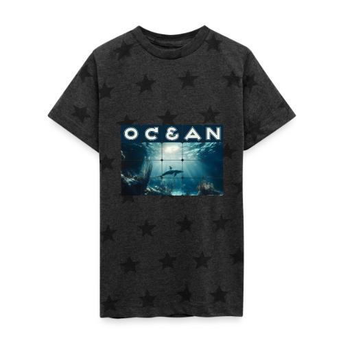 Ocean: Dolphin’s Serenity - Kid's 5 Star Print T-Shirt