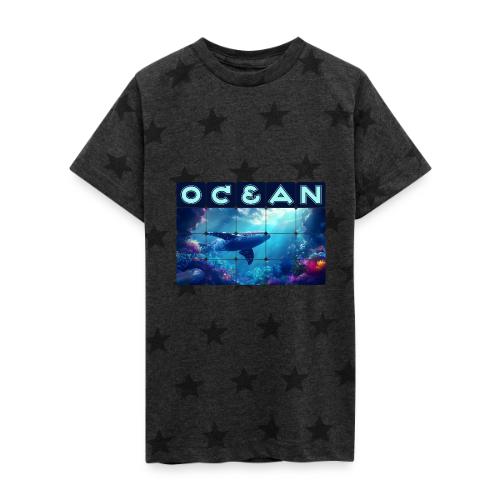 Ocean: Whale’s Path - Kid's 5 Star Print T-Shirt