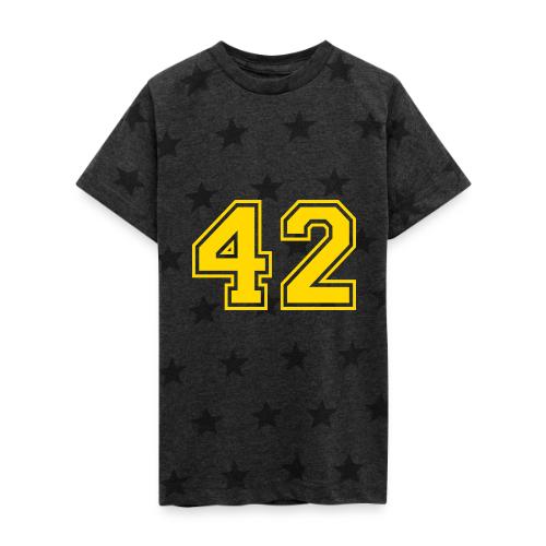 Number 42 in a classic athletic collegiate font - Kid's 5 Star Print T-Shirt