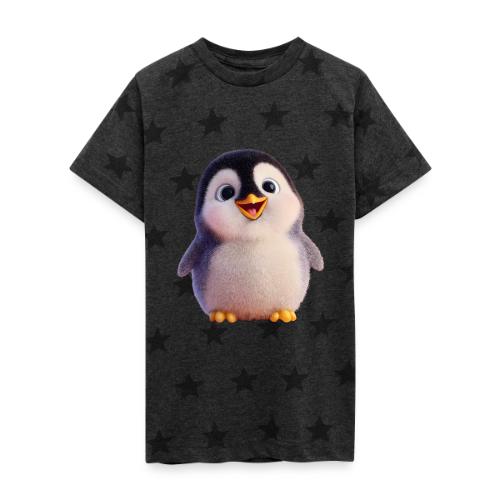 Joyful Baby Penguin - Kid's 5 Star Print T-Shirt