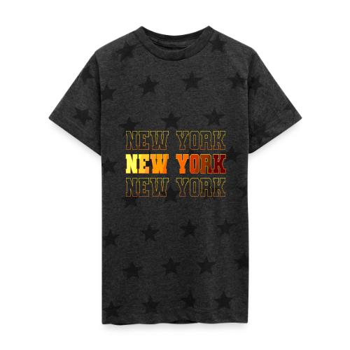 New York Varsity Echo - Kid's 5 Star Print T-Shirt