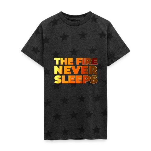 The fire never sleeps - Kid's 5 Star Print T-Shirt