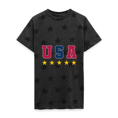 USA Varsity Stars - Kid's 5 Star Print T-Shirt