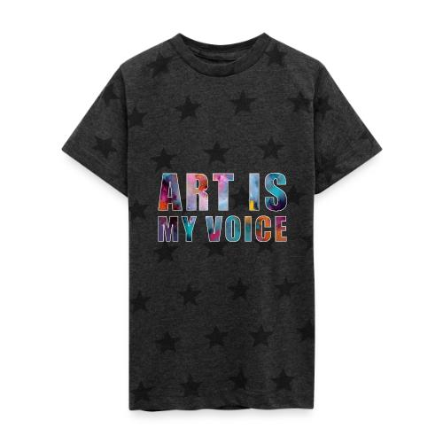 Art Is My Voice - Kid's 5 Star Print T-Shirt