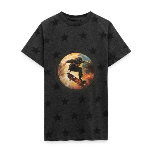 Skateboarding Flow - Kid's 5 Star Print T-Shirt
