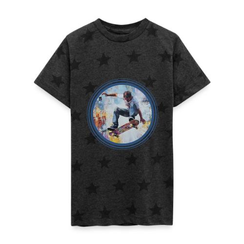 Skateboarding Universe - Kid's 5 Star Print T-Shirt