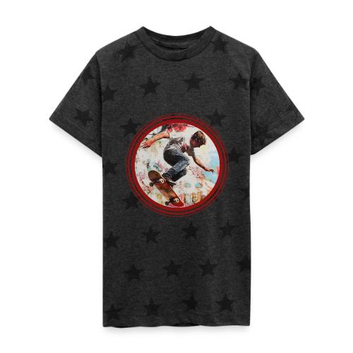 Skateboarding is Life - Kid's 5 Star Print T-Shirt
