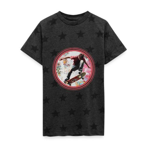 Skateboarding Soul - Kid's 5 Star Print T-Shirt