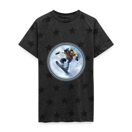 Snowboarding Life - Kid's 5 Star Print T-Shirt
