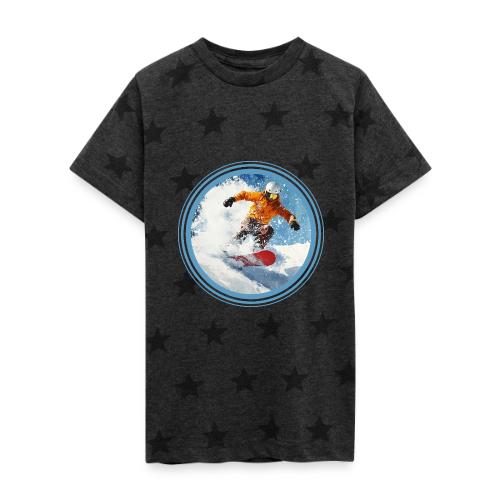 Snowboarding Edge - Kid's 5 Star Print T-Shirt