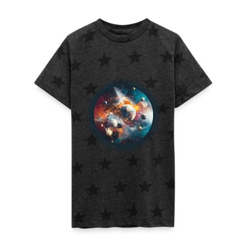 Planets in Acrylic Dreams - Kid's 5 Star Print T-Shirt