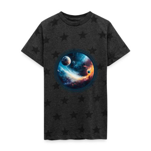 Planets Among Colors - Kid's 5 Star Print T-Shirt