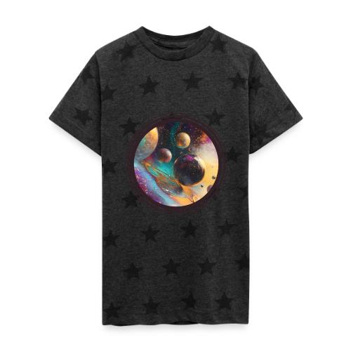 Planets in the Abstract - Kid's 5 Star Print T-Shirt