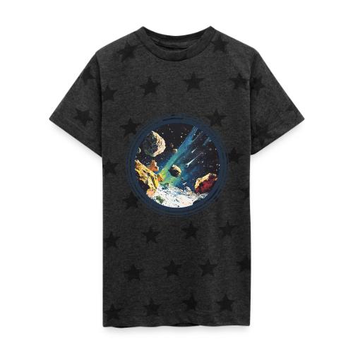 Celestial Collision - Kid's 5 Star Print T-Shirt
