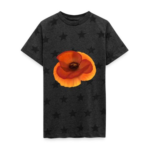 Vivid poppy - Kid's 5 Star Print T-Shirt