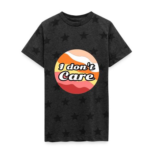 I Don’t Care Vibes - Kid's 5 Star Print T-Shirt