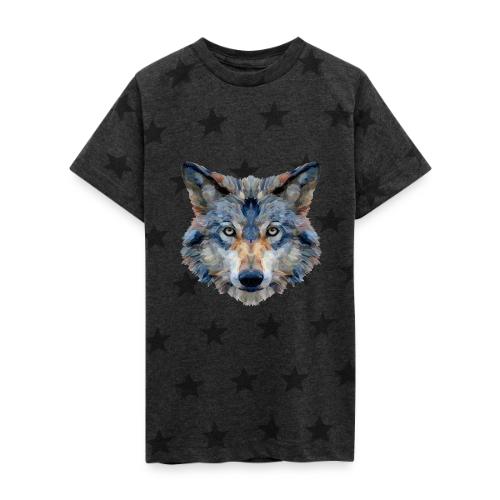 Wolf: Chromatic Wild Gaze - Kid's 5 Star Print T-Shirt