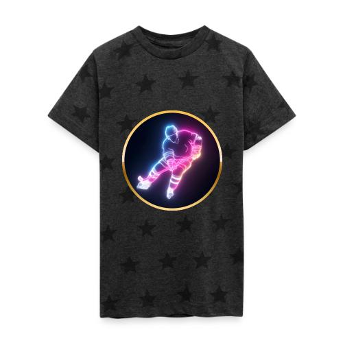 Hockey: Neon Ice Striker - Kid's 5 Star Print T-Shirt