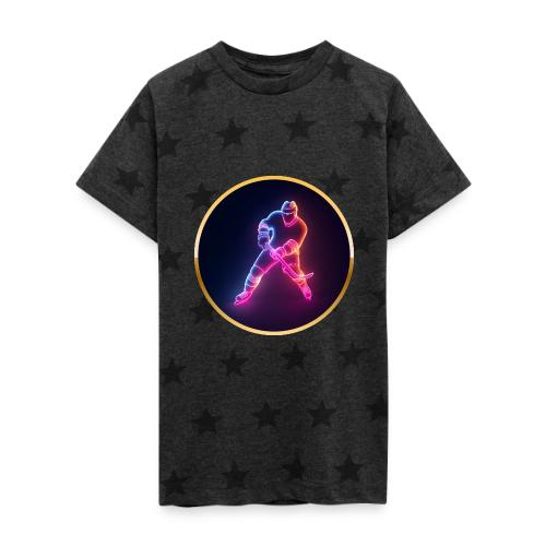 Hockey: Neon Ice Strike - Kid's 5 Star Print T-Shirt