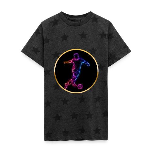 Neon Soccer Flow - Kid's 5 Star Print T-Shirt