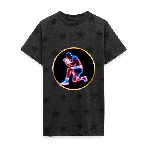 Neon Boxing Focus - Kid's 5 Star Print T-Shirt