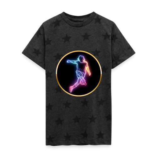 Soccer: Neon Goal Fusion - Kid's 5 Star Print T-Shirt