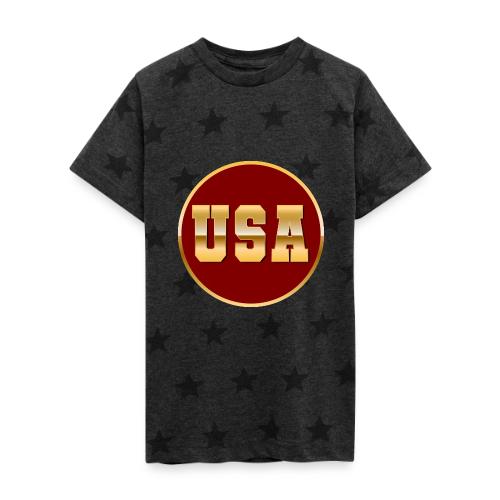 Golden USA Seal - Kid's 5 Star Print T-Shirt