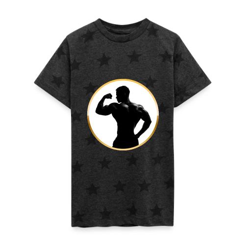 Bodybuilder: Classic Flex Emblem - Kid's 5 Star Print T-Shirt
