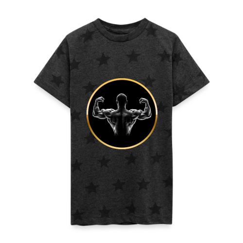 Bodybuilding: Golden Back Power - Kid's 5 Star Print T-Shirt