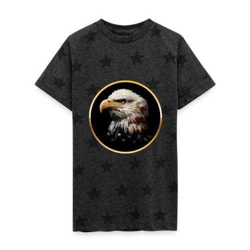 America: Golden Freedom Crest - Kid's 5 Star Print T-Shirt