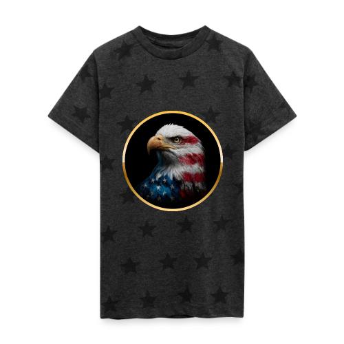 USA: Liberty Emblem - Kid's 5 Star Print T-Shirt