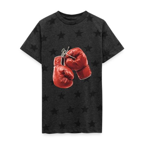 Boxing: Hanging Gloves Icon - Kid's 5 Star Print T-Shirt