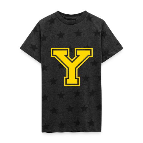 Letter Y – Capital Athletic Alphabet Monogram - Kid's 5 Star Print T-Shirt