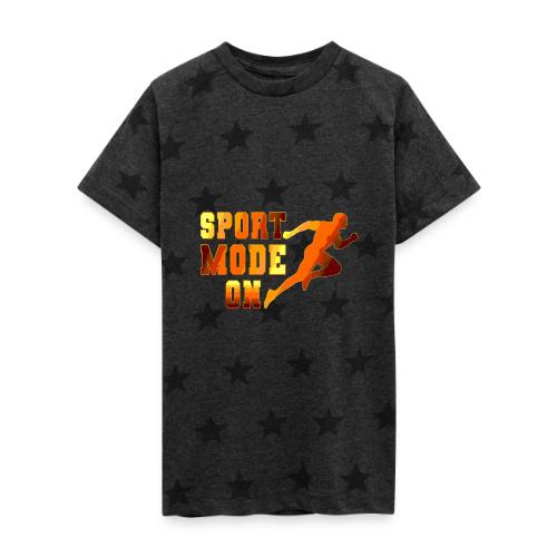 Sport Mode On - Kid's 5 Star Print T-Shirt