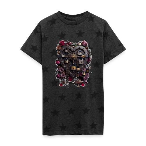 My Heart Permanently on Vacation T-Shirt - Kid's 5 Star Print T-Shirt